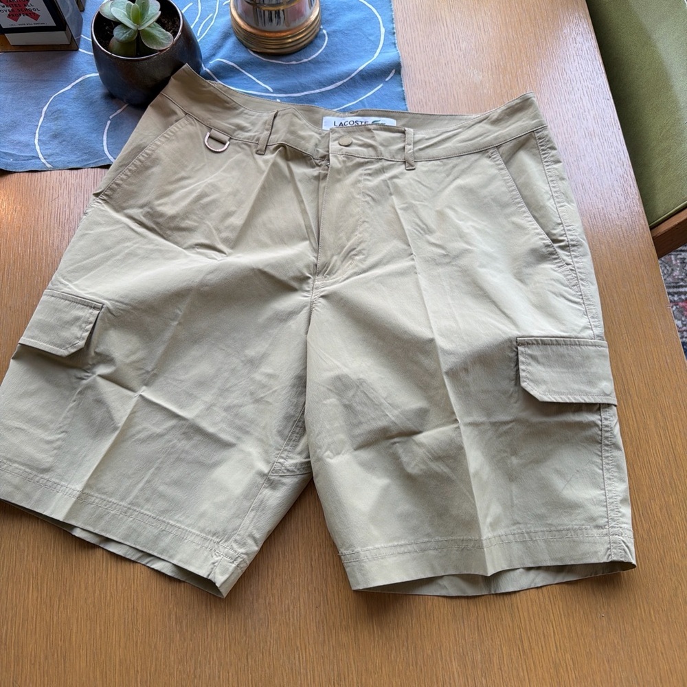 Lacoste Men's Tan Cargo dress Shorts